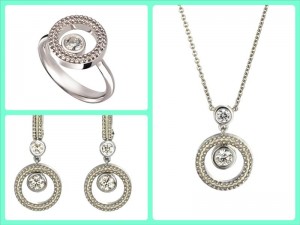 Carrera y Carrera Madrid - TESOROS DEL IMPERIO Collection - Isabel White Gold & Diamonds Ring, Earrings and Pendant