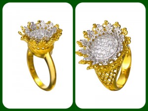 Carrera y Carrera Madrid - TESOROS DEL IMPERIO Collection - Reina Mini & Maxi Rings in Yellow & White Gold (2)