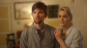 The Overnight approved press still- Adam Scott (L) and Taylor Schilling