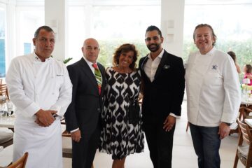 Chef Claudio Lobina, Michele Merlo, Tullia Gasporotto, Rishi Idnani, Chef Michael White